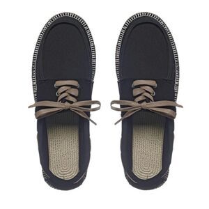 Showaflops Boat Shoes (Black/Natural) 9/10 NWT in packaging‎